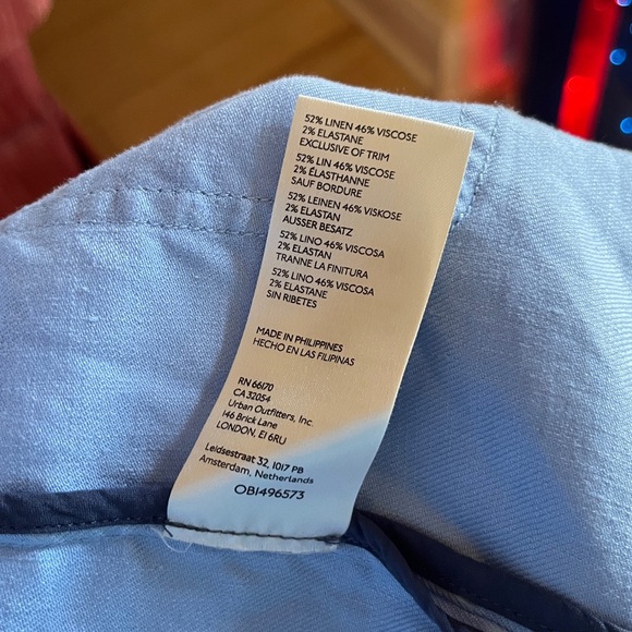 Maeve by Anthropologie Light Blue Linen Women's Blazer Size Large - Picture 5 of 6